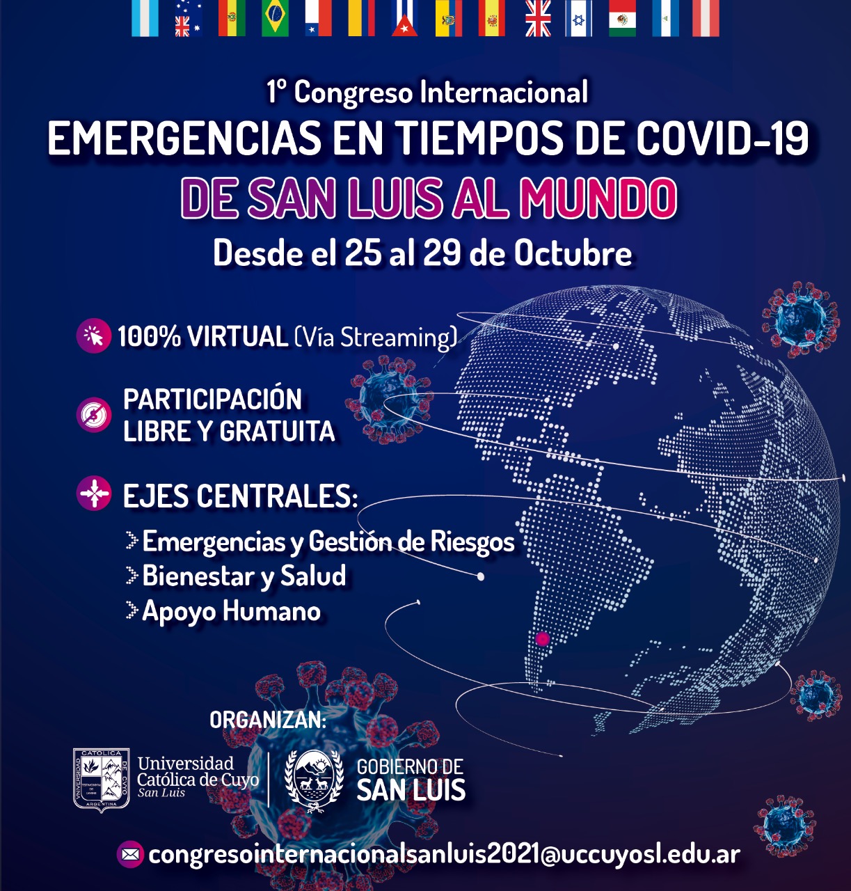 Primer Congreso Internacional de Emergencias en Tiempos de COVID: de San Luis al mundo